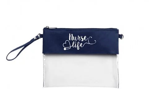 Nurse Life 2020 Nola Scrubs Clear purse-Navy