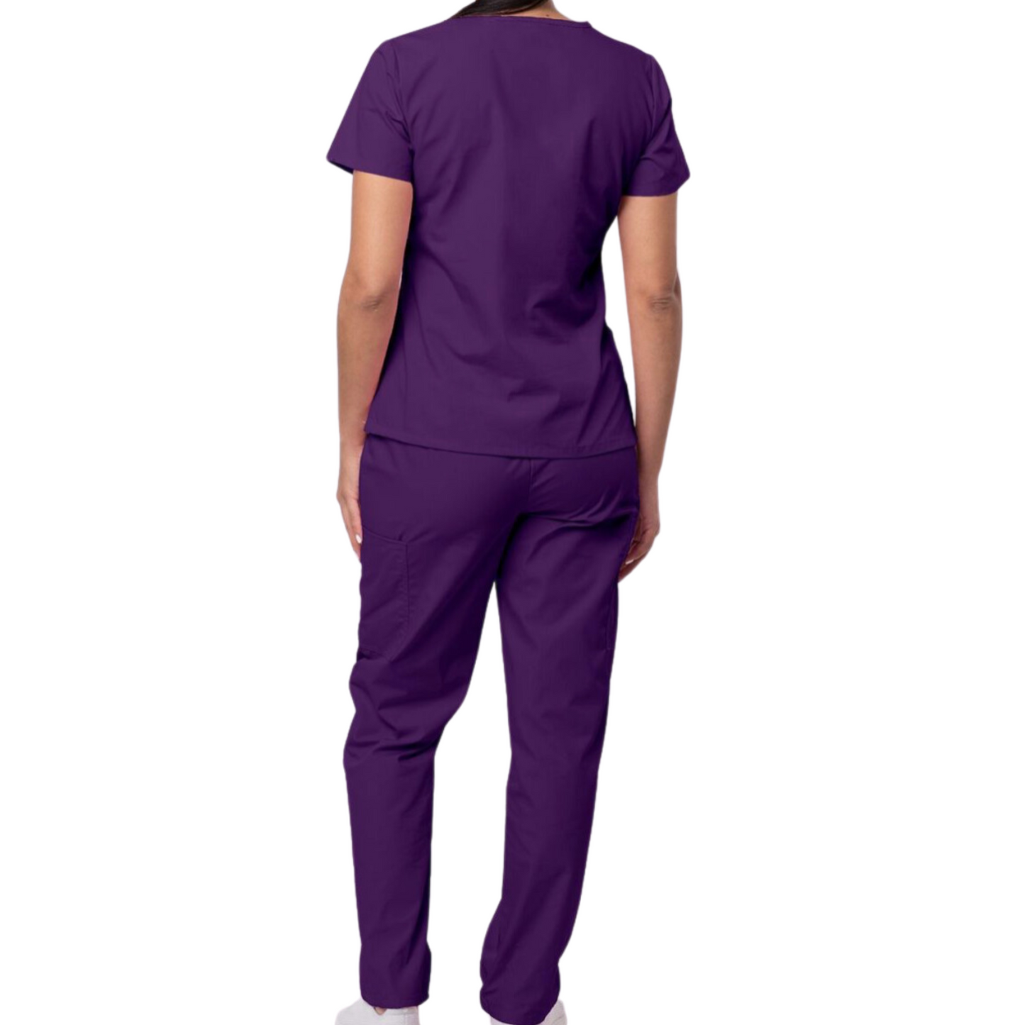 Nola Women's Mock Wrap Top/Cargo Pant Scrub Set