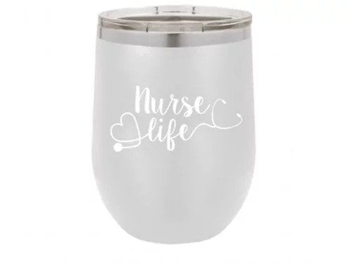 Nurse Life 12oz White Tumbler