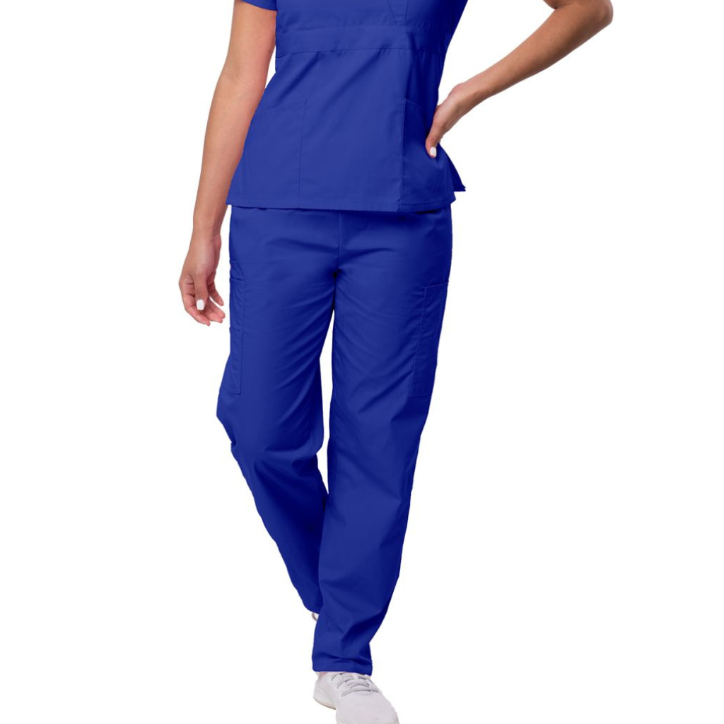 Nola Women's Mock Wrap Top/Cargo Pant Scrub Set